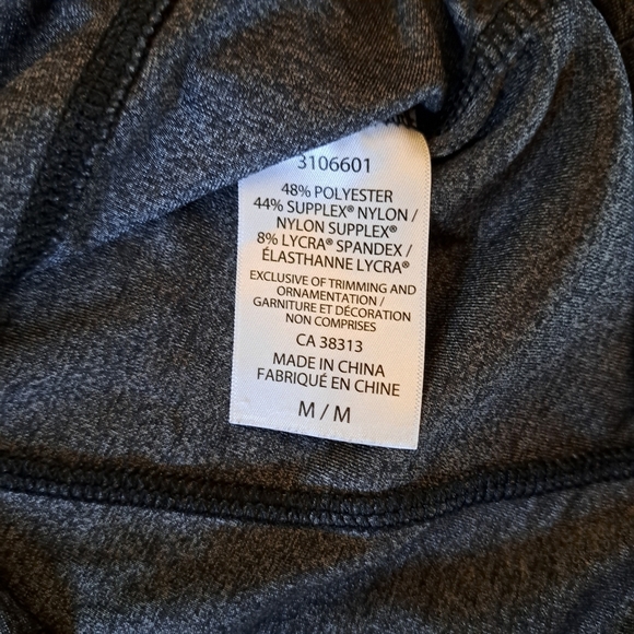 Tuff Athletics Zip Front Active Jacket Grey Medium Activewear Top Long Sleeved - Picture 3 of 10